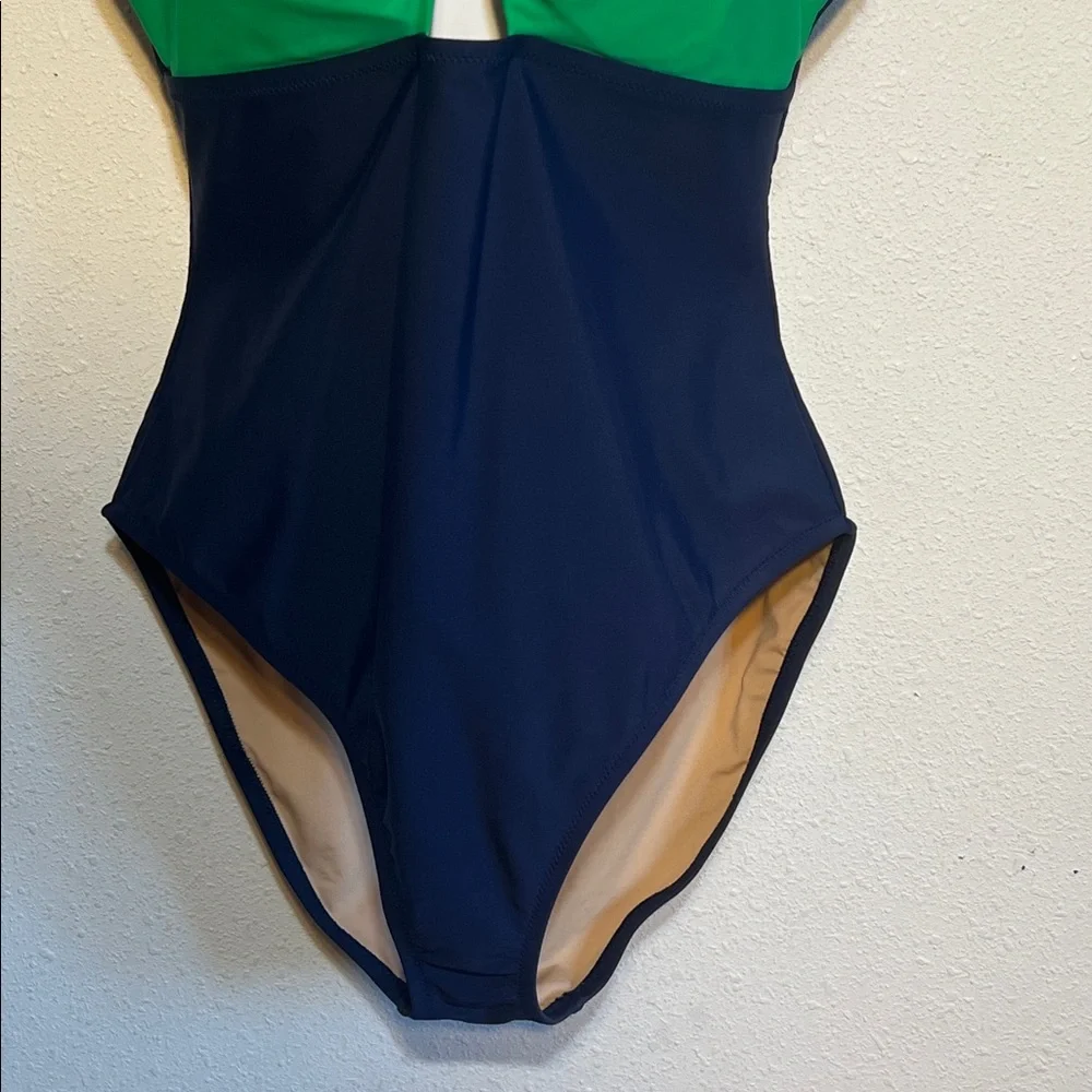 J.Crew tie-front one-piece swimsuit Color Block Vacation, Beach Size XL